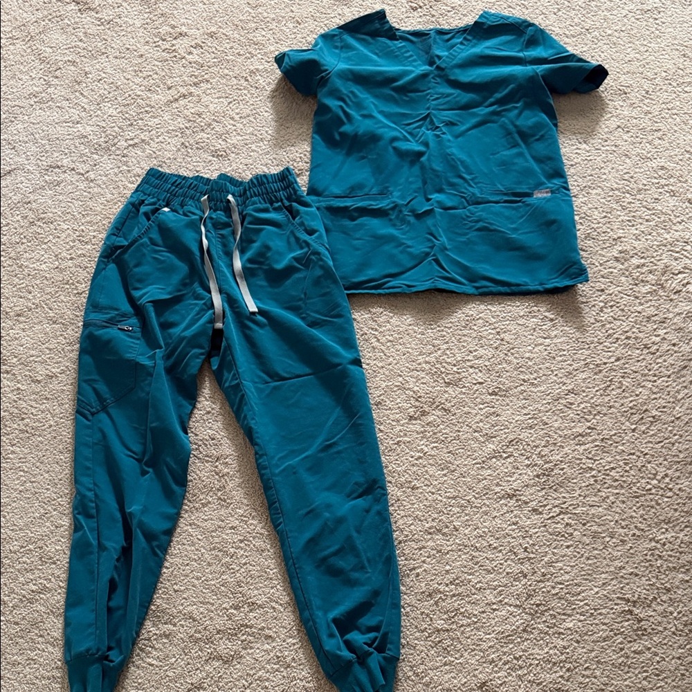 Teal Scrub Set
